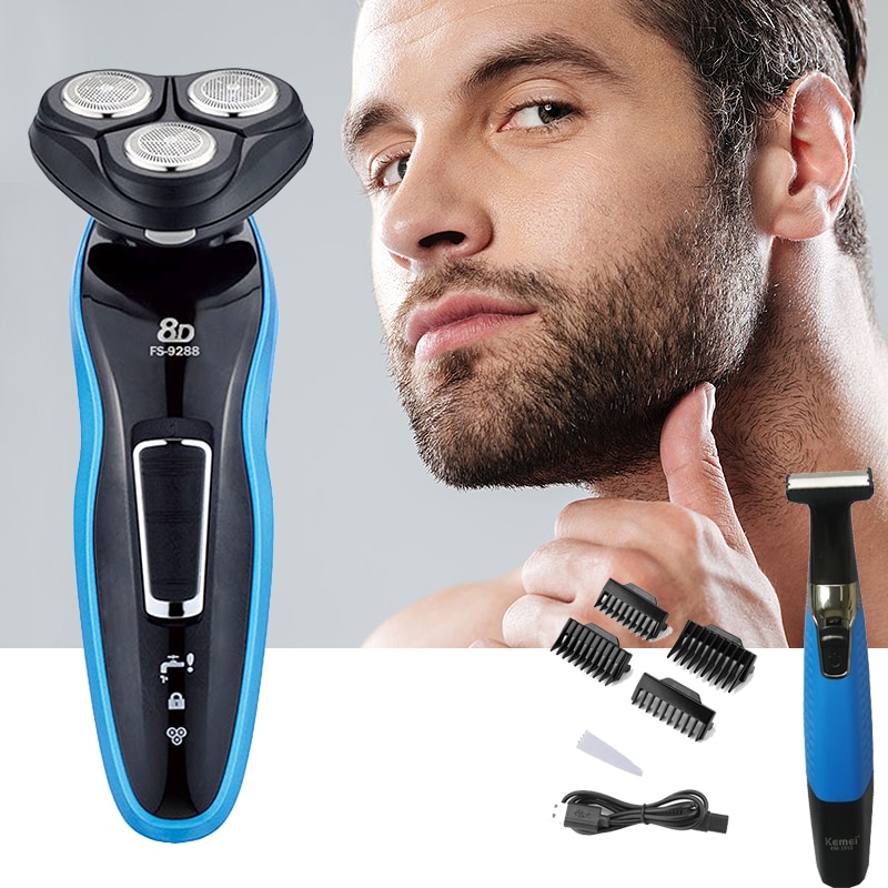 Elektrisch scheerapparaat 4d mannen\& #39 ;s elektrisch usb oplaadbaar voor mannen volwassen scheermes scheerbaard wasbaar gezichtsverzorging  f40