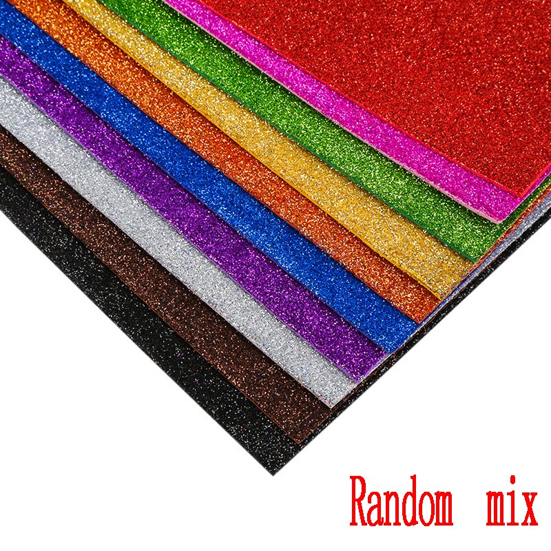 5sheets Glitter Foam Paper Sparkles Paper for Children's Craft Activities DIY Cutters Flash Handcraft Foam Paper Without Glue: Random mix