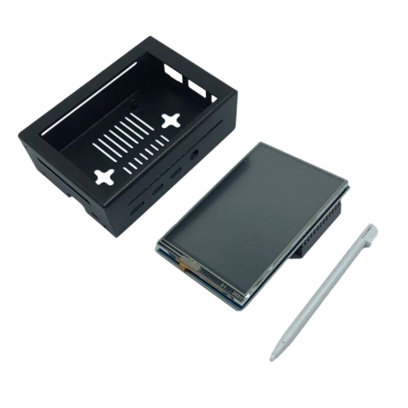 -3.5 Inch LCD Press Screen for Raspberry Pi 4B with Metal Case and Press Pen 480X320 Pixel Monitor for Raspberry Pi 4B
