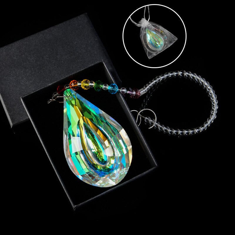 50/63/76mm Rainbow Crystal Prism Pendant Prism Hanging Pendant Crystals Window Prism Pendant Home Decor