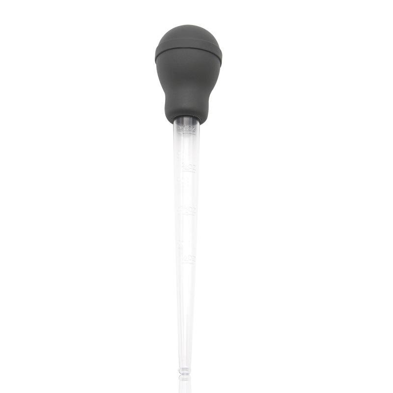30ml plast kalkon baster med en stor silikon glödlampa lätt grill matlagning verktyg kök viktigt: Grå
