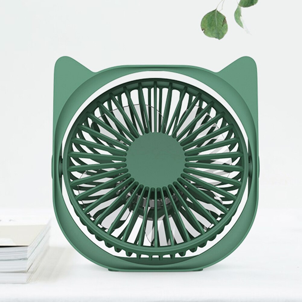 Rotatable USB Desktop Fan Cats Ears Portable Mini Fan Quiet USB Powered Desktop Cooling Fan for Home Office Air Cooling Fan