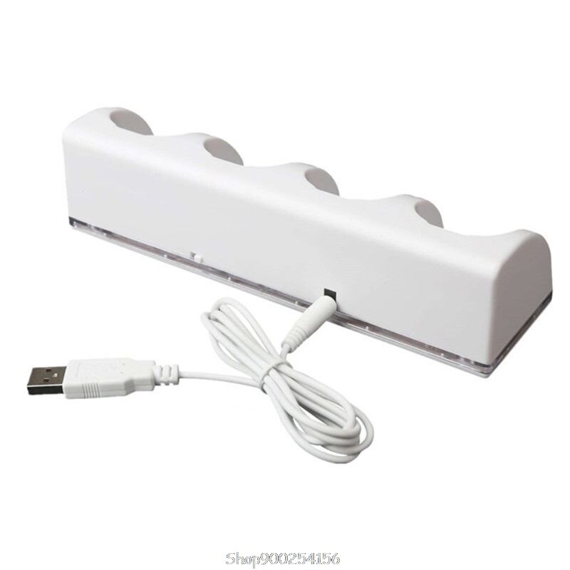4Port Smart Charger Charging Dock Station Met Oplaadbare Batterijen Usb Data Kabel Voor Wii Game Console S30 20