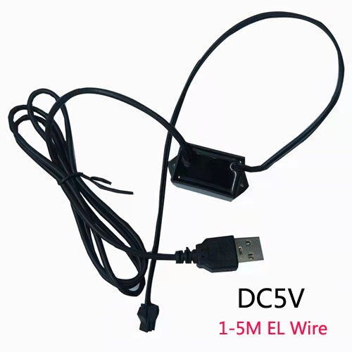 DC 3V AA Battery 5V USB 12V Adapter Driver Car Lighter Controller Inverter For El Wire Electroluminescent Light: 5V USB