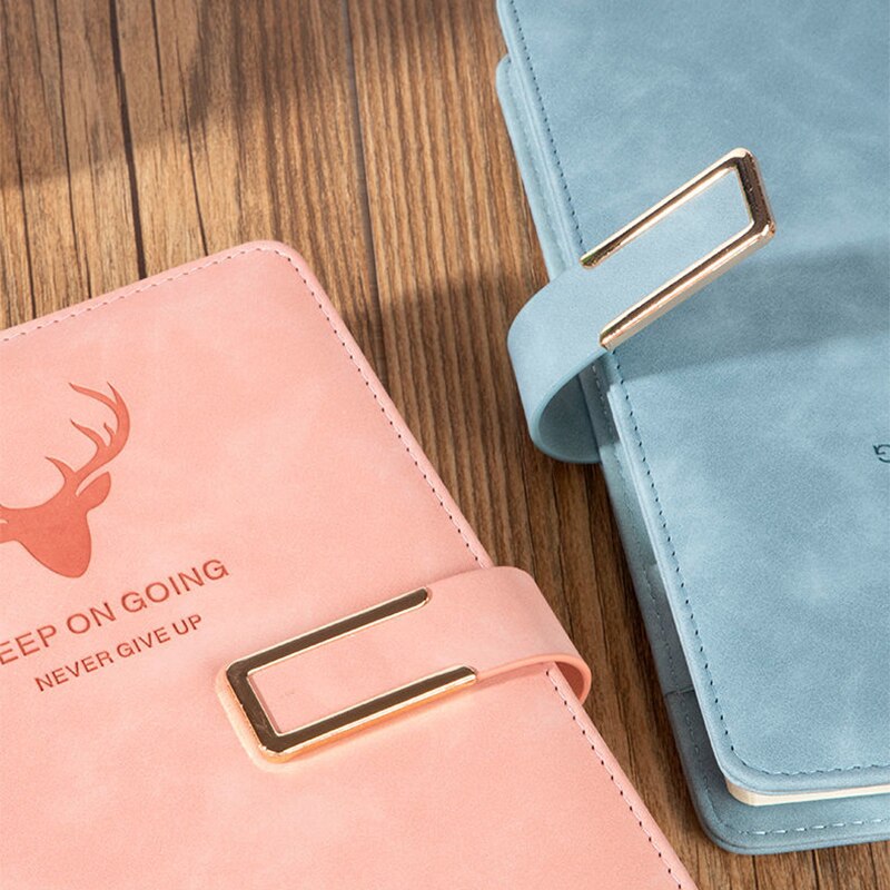 200 Pages A5 Notebook Business Office Work Planner Leather Notepad School Office Stationery
