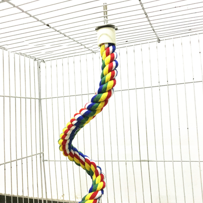 Juguetes para pájaros colgantes Multicolor, cuerda elástica para pájaros, Calopsita, accesorios para loros,