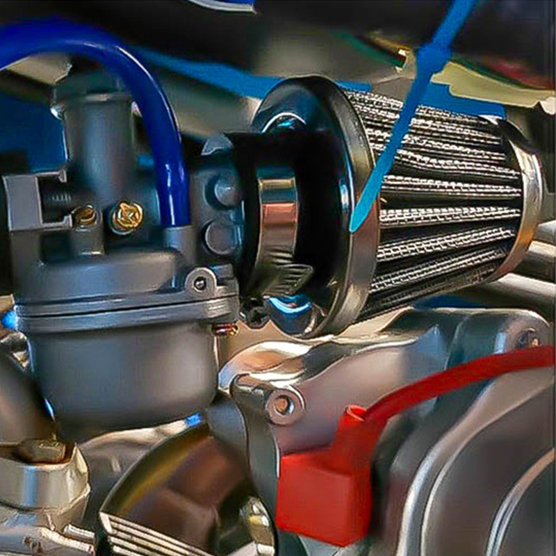 Filtro de aire para motocicleta, 35-60mm, alto flujo, Universal, ATV, Dirt Bike, pieza de repuesto con abrazadera, filtros de aire cónicos