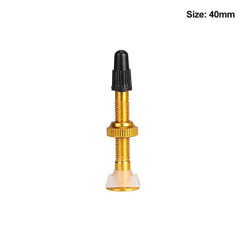 Bicicleta 1 conjunto de 40/60mm válvula para estrada mtb bicicleta sem câmara pneus liga haste selante sem câmara bocal vácuo compatível: 40mm Golden 1Set