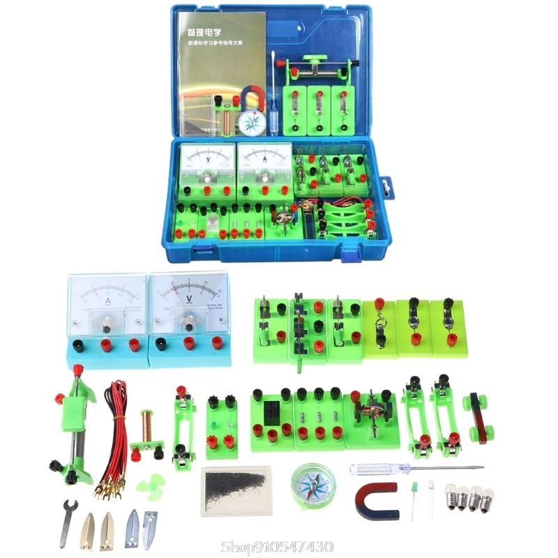 Elektromagnetisk eksperiment udstyr sæt fysik laboratorier kredsløb læring kit grundlæggende el opdagelse principper kit  d11 20