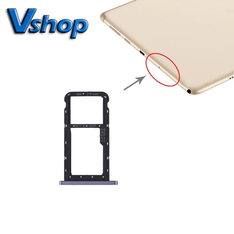 For MediaPad M6 10.8 SIM Card Tray + Micro SD Card Tray for Huawei MediaPad M6 10.8 PC Tablet Replacement Part