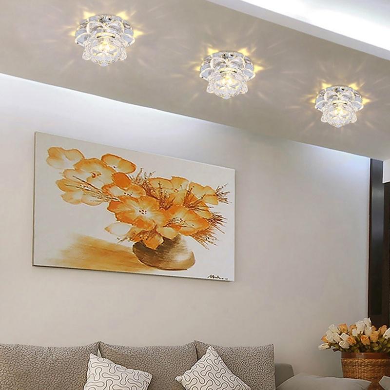 1pcs Crystal lamp modern crystal flower LED light pendant lamp fixture downlight