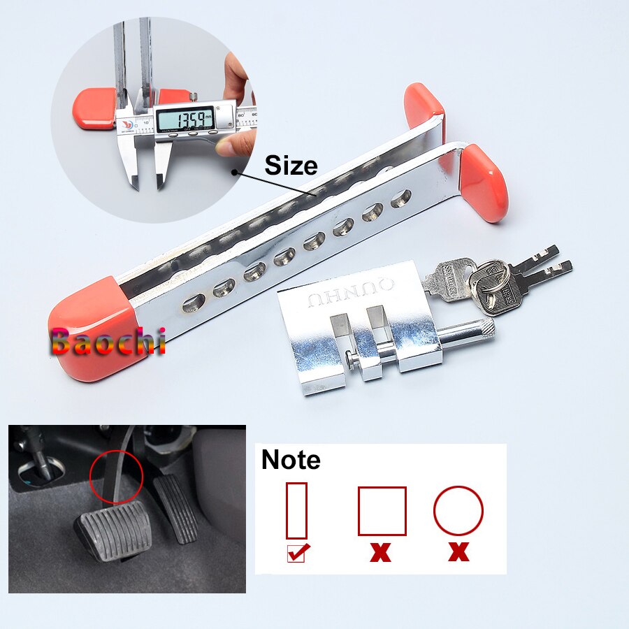 Universal Car Anti-theft Throttle Lever Vehicle Lock Brake Clutch Lock Security Car Anti Theft Key Device Auto throttle lock