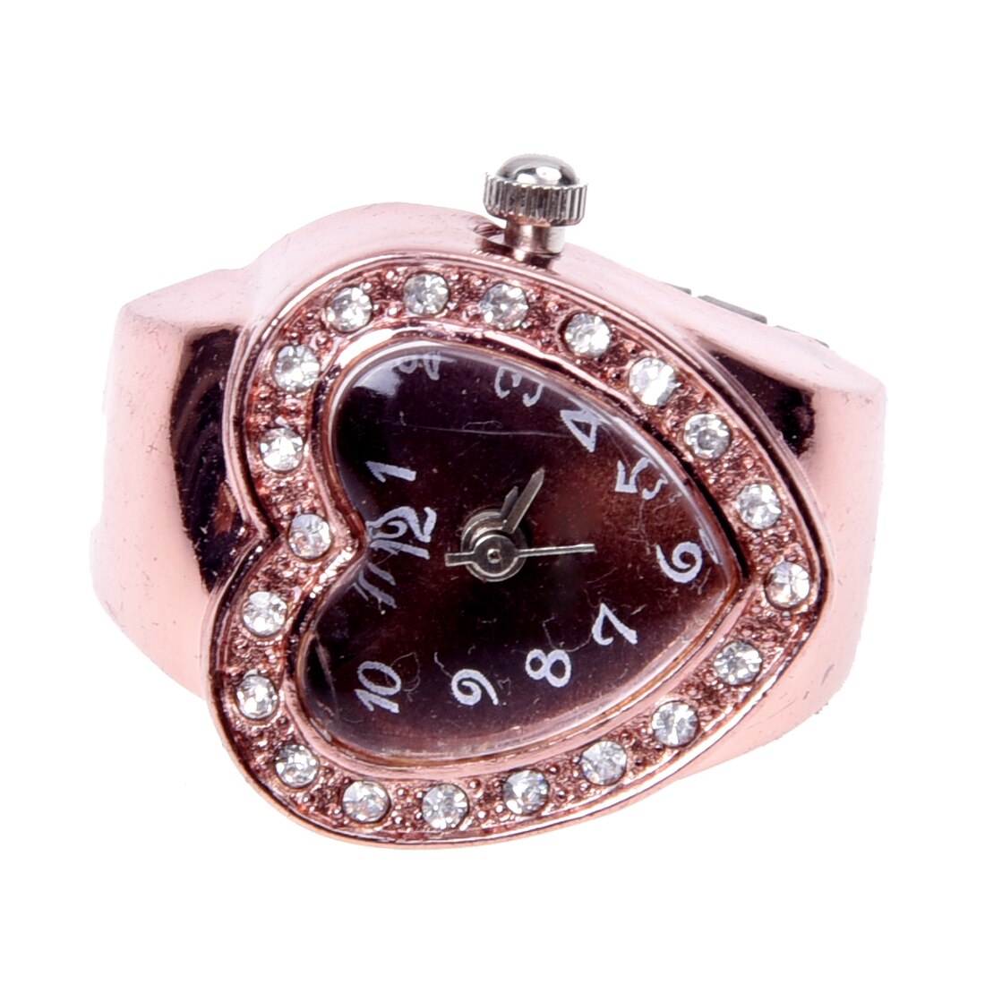 20mm bague montre doigt montre bague or Rose