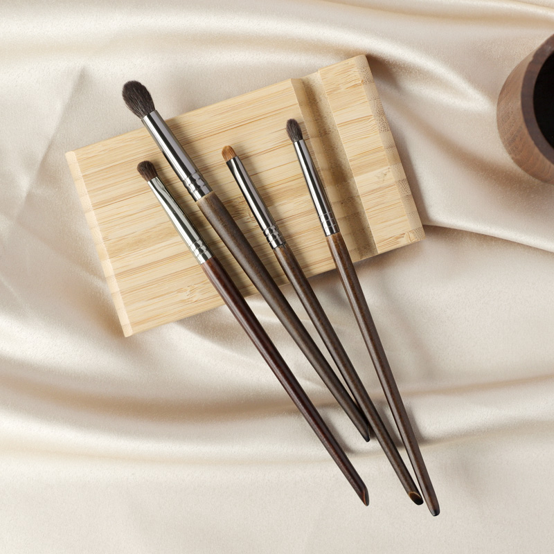 10 Stück Lidschatten-Pinsel Wiederverwendbar – Ovale Schwämme Mit Langem Griff Für Make-up