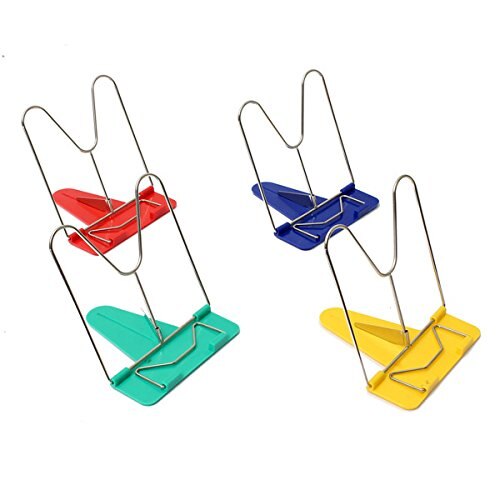 Adjustable Angle Foldable Portable Reading Book Stand Rack Plate Desk Desktop Table Holder Wire Study Stand For Reader (Green )