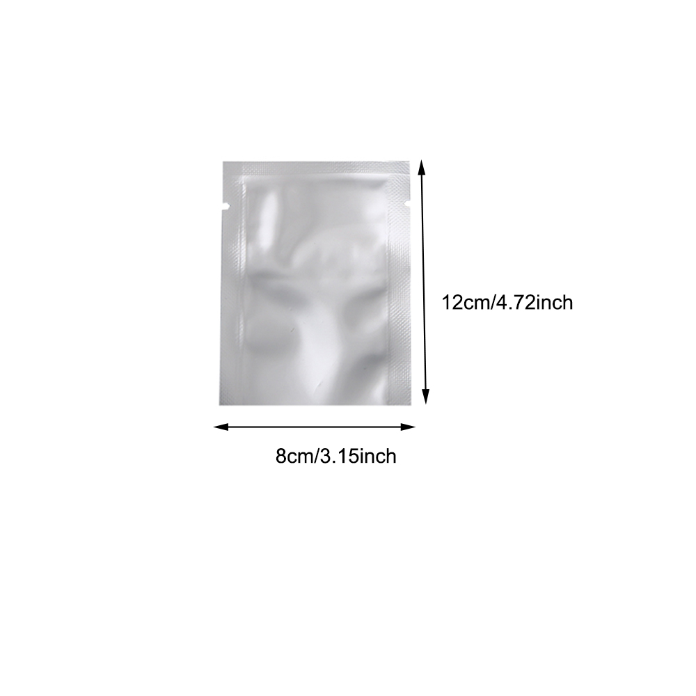 Silver Pure Aluminum Foil Package Bag Coffee Sugar Pouches Open Tops Heat Seal Vacuum Mylar Foil Bags for Spice Powder Storage: WHITE