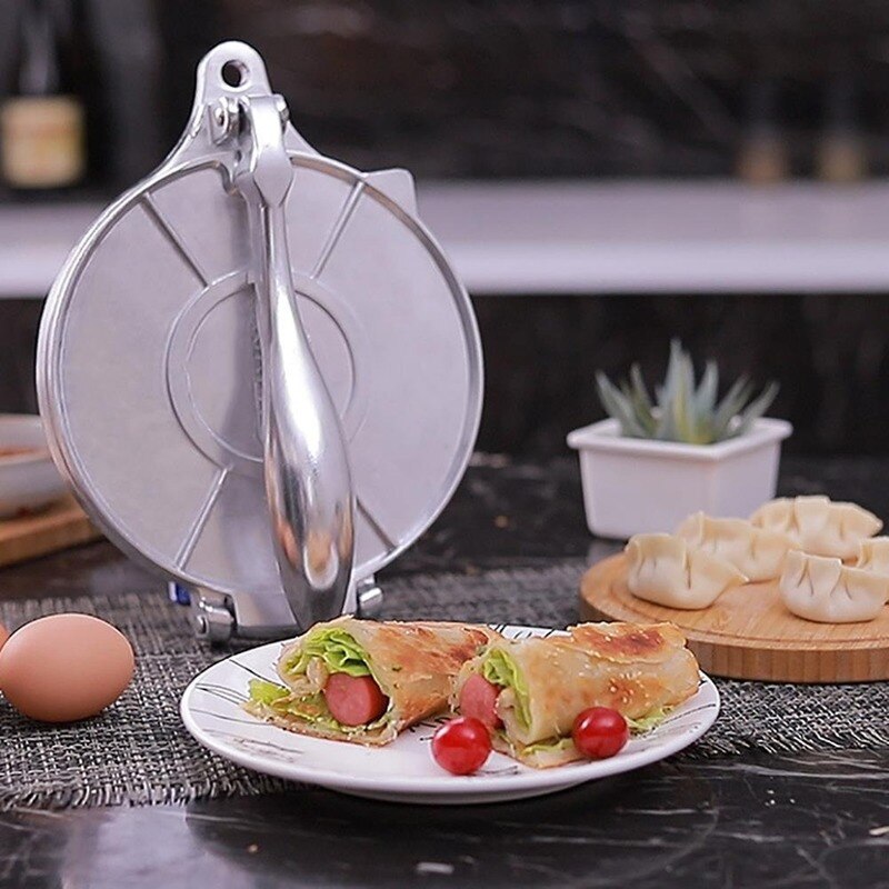 Mexico Tortilla Press Maker Multi-function Manual Aluminium Foldable Corn Dough Cake Press Machine Kitchen Tools 8 Inch