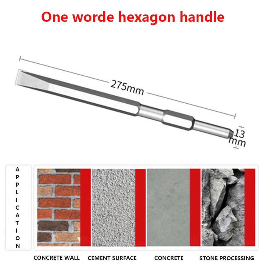 Drill Bit Flower Hammer Chisel Cement Concrete Wall Hit Lychee Surface Electric Pick Electric Hammer One Alloy Hair Hit Artifact