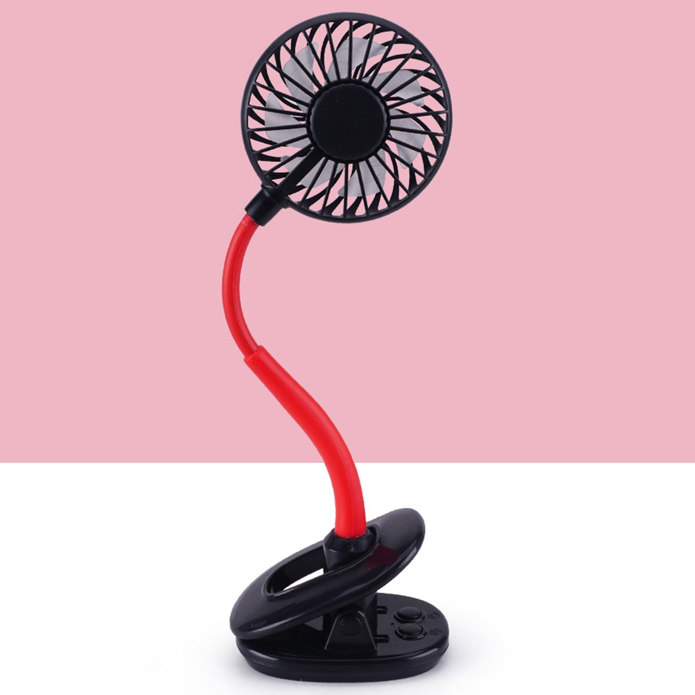 Portable Mini Clip Stroller Fan 3 Speeds Settings Flexible Bendable Usb Rechargeable Battery Operated Quiet Desk Fan For Home