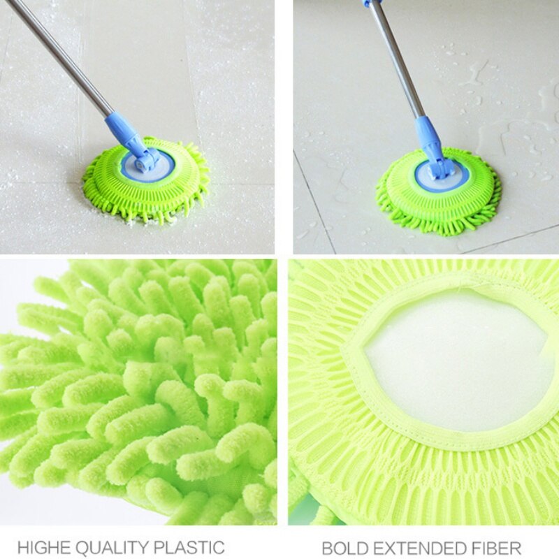 Vervanging Mop Heads 360 Spin Ronde Vorm Standaard Formaat Wringen Spin Mop Refill Chenille Mop Heads Mop Accessoires