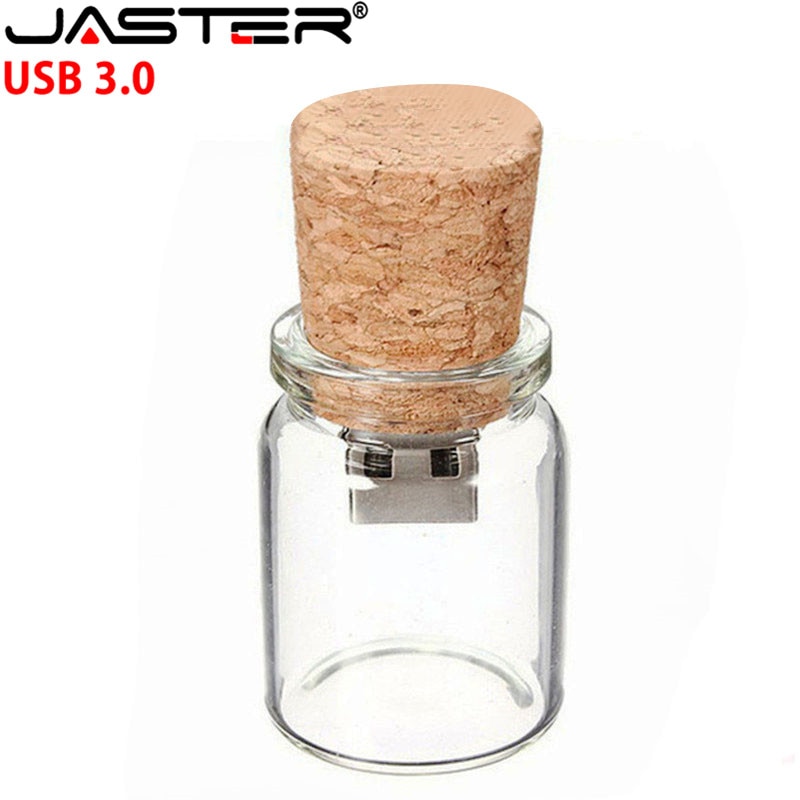 JASTER USB 3.0 floating bottle pendrive 4GB 8GB 16GB 32GB 64GB wish bottles cork usb flash drive memory Stick wedding