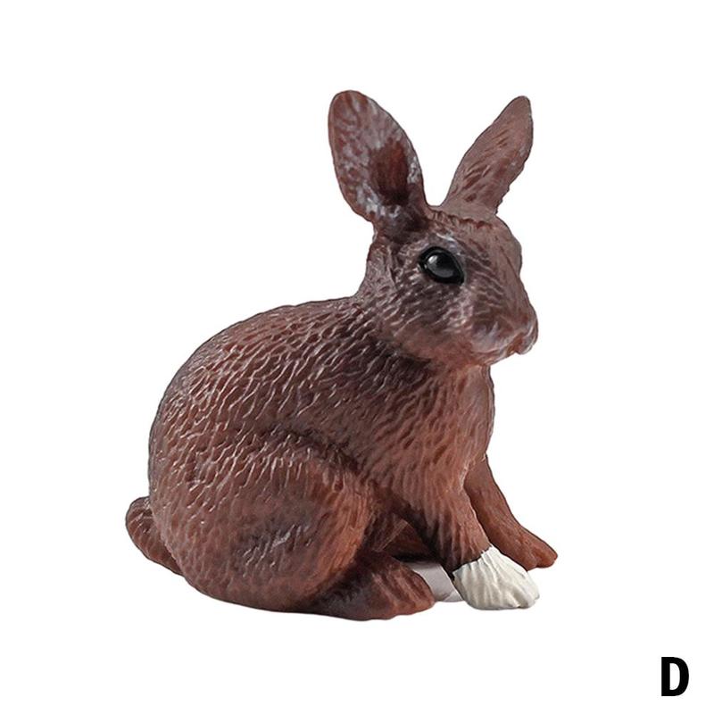 Simulation eines waldtiermodells, kaninchen, mini-bauernhof, ranch, kaninchen, hasendekoration, statisches modell, desktop-simulation  b7 c 7: D