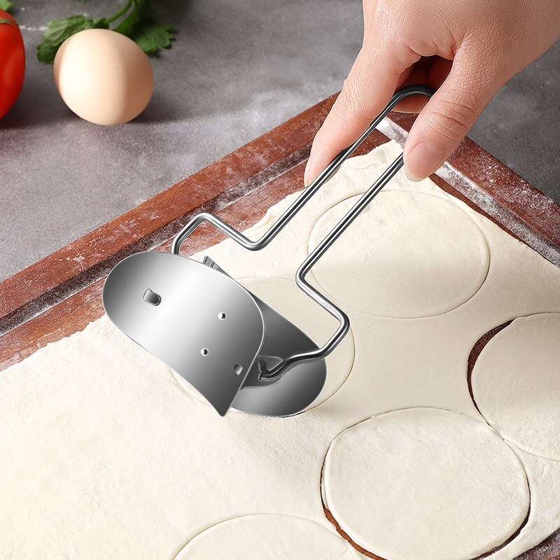 Stainless steel dumpling machine and cutting blade dough for home kitchen dough round roller machine dumpling skin Mold 7CM