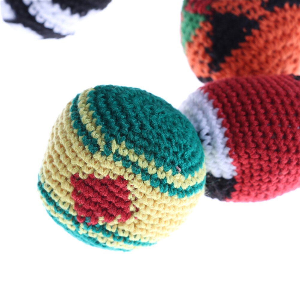 Kleurrijke Handgemaakte Kinderen Magic Jongleren Bal Zakken Footbag Klassieke Speelgoed Ballen Voor Kind Outdoor Speelgoed Randomy Kleur 5cm 1pc