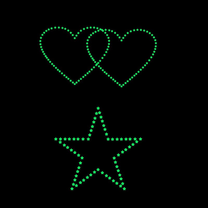 450/500 Stks/set Lichtgevende Ster Dot Stickers Kinderen Slaapkamer Fluorescerende Schilderen Speelgoed Pvc Glow In Dark Speelgoed Kinderkamer decoraties