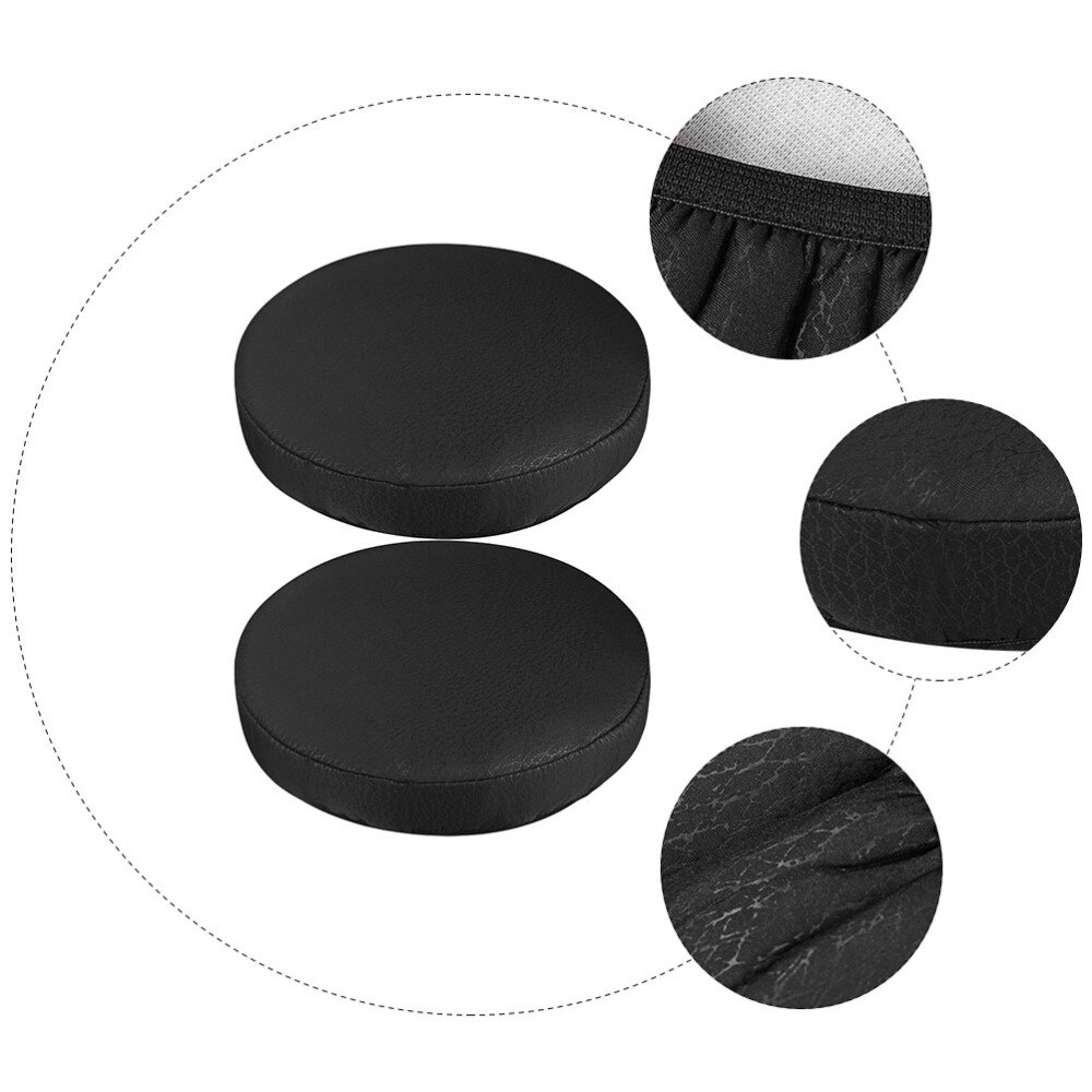2pcs Elastic Barstool Seat Cushion Cover Stool Cover Soft Round Chair