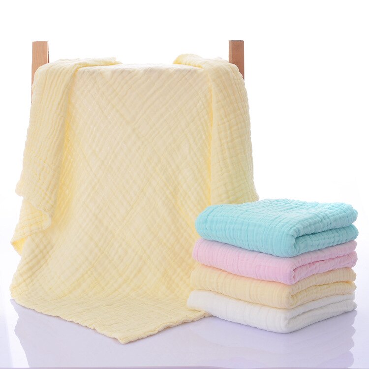 Babyfiltar nyfödd muslin swaddle 6 lager babyhandduk gasväv mjuk filt fast sängkläder set bomull sommartäcke