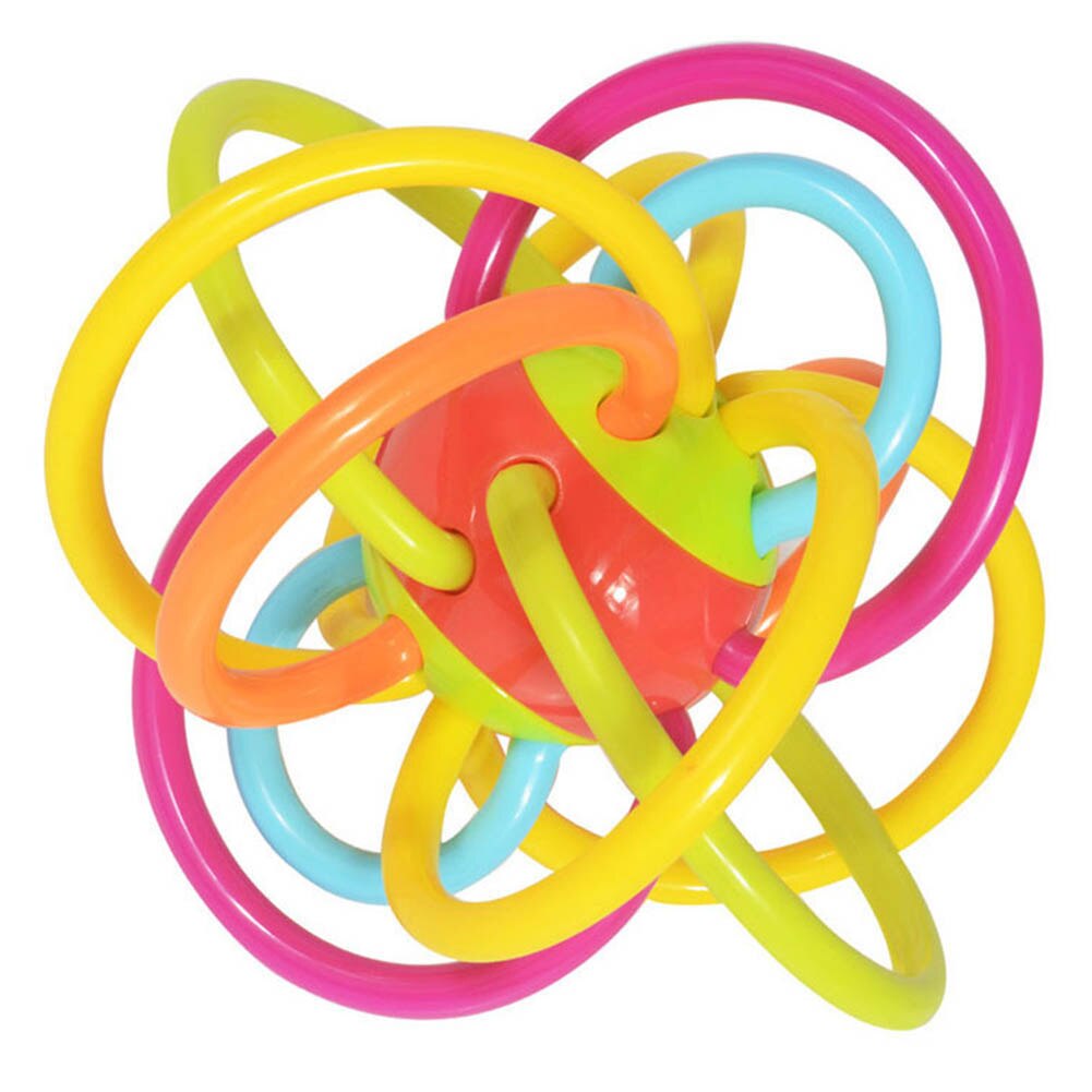 color random Baby Rattles Toys Develop Intelligence Baby Toys 0-12 months Bell Ball Baby Grasping Toy Plastic Hand Bell Rattle