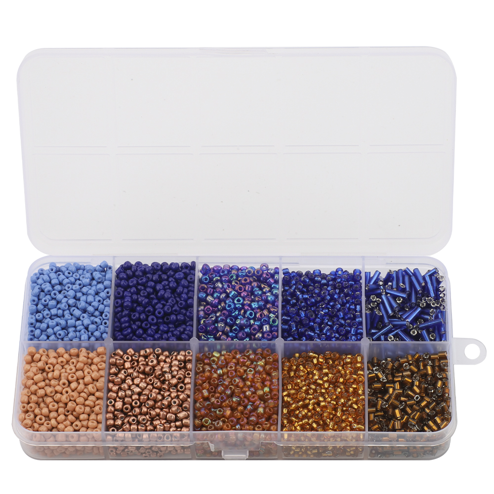 130g/set Glass Round Seed Beads Tube Loose Beads DIY Bracelet Necklace Czech Crystal For Jewelry Making Handmade Accessories: black