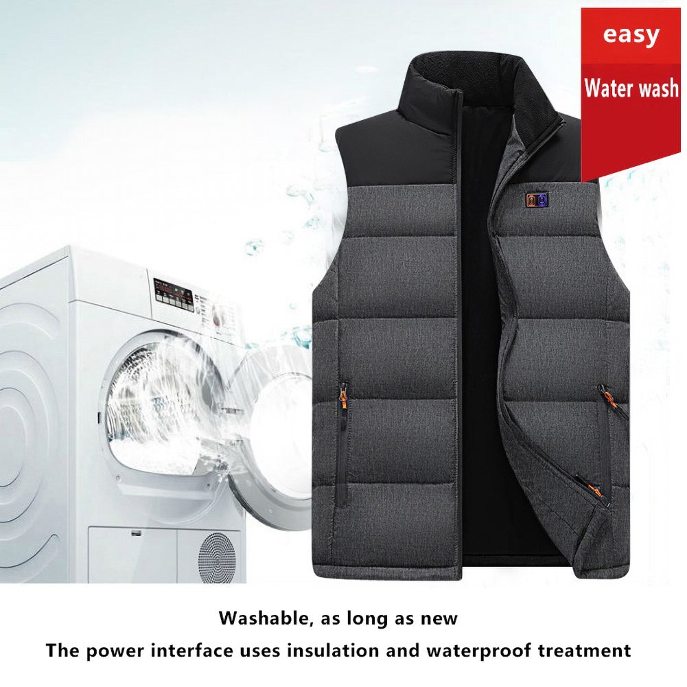 11 Areas Electric Heated Vest Skiing Jacket Men Women Winter Warmer Coat Intelligent Electric Heating Thermal Heated Vest