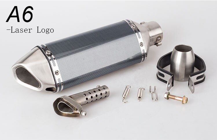 36-51mm Universal Motorcycle Exhaust Modified Muffler Pipe Universal for Exhaust ATV Scooter Dirt Pit Bike Motocross: A6 LASER