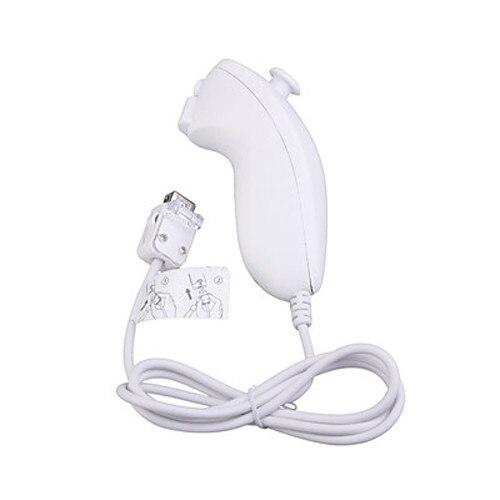 Wit Motion Sensor Afstandsbediening + Wired Nunchuck Combo voor Nintendo Wii Console