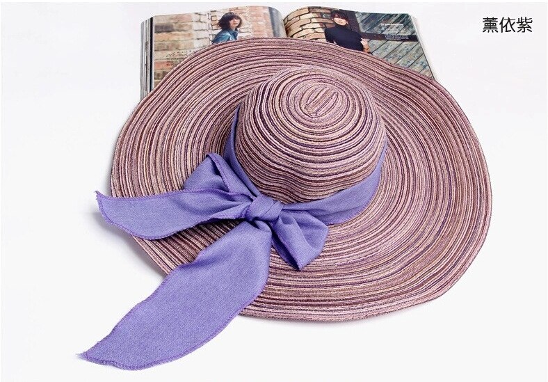 Koreansk stil kvinna solhatt för strandhatt med fjärilsbåge flytbar campinghatt för vandring: Orange