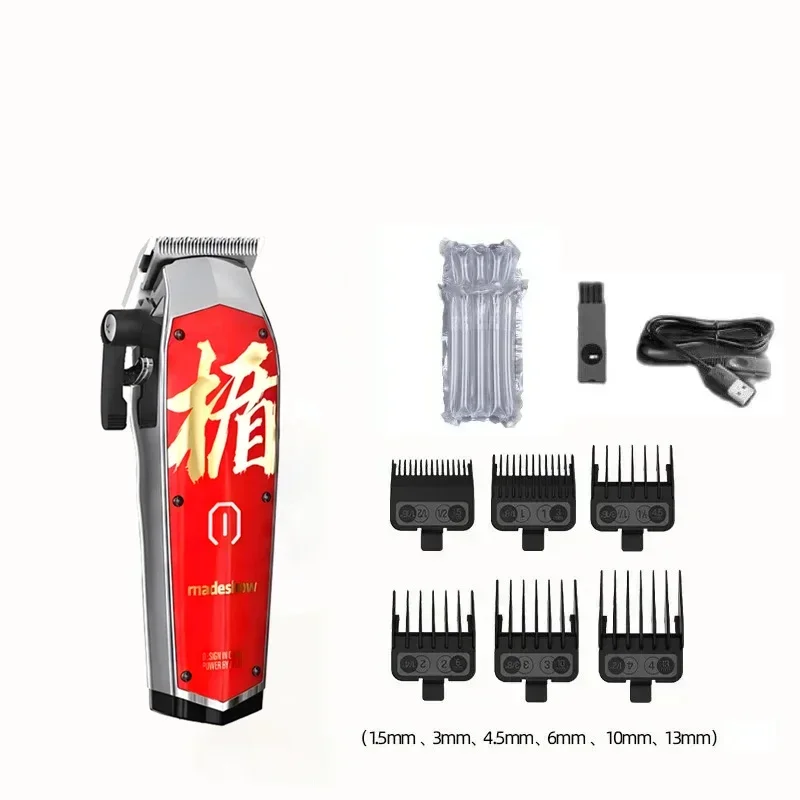Madeshow M10 + tondeuse à cheveux professionnelle pour homme barbier 0mm tondeuse à tête chauve 2200mAh finition Machine de coupe de cheveux 7000 tr/min: violet