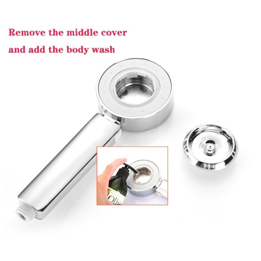Dubbelzijdige Dual Functie Douchekop Water Saving Ronde Abs Chrome Booster Bad Douche Hoge Druk Handheld Handdouche