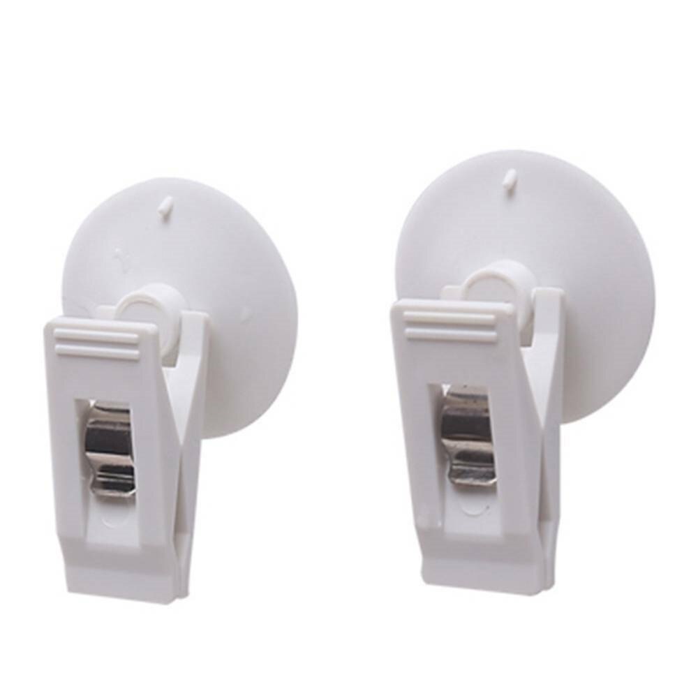 2pcs Car Interior Window Mount Suction Cap Clip Plastic Sucker Removable Holder For Sunshade Curtain Towel Ticket