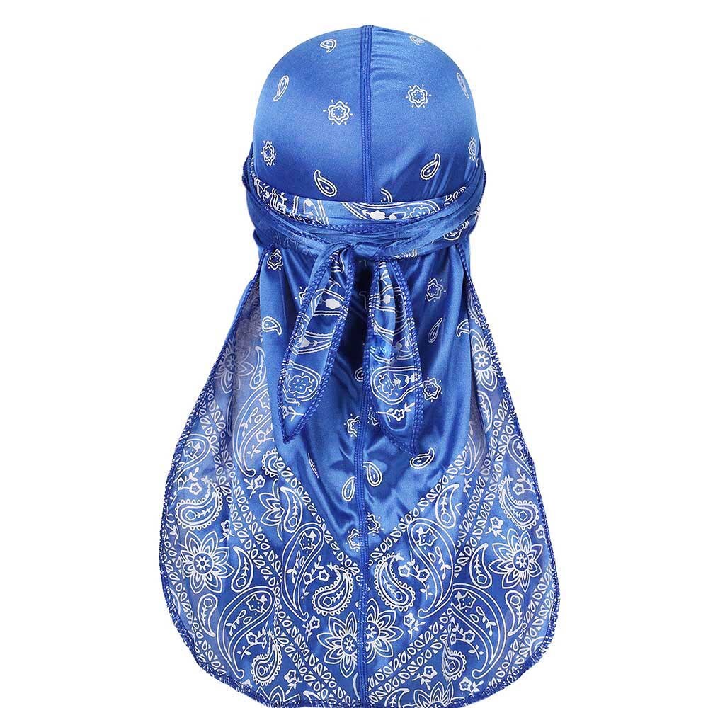 Pañuelo para la cabeza para hombre, pañuelo con estampado de Durag, sedoso