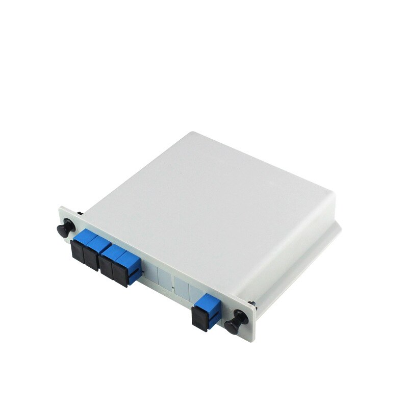 Splitter Fiber Optical Box FTTH PLC Splitter box Plug-in Plc Splitter Four Light Splitting SC Port 1 to 4 Optical Fiber Splitter
