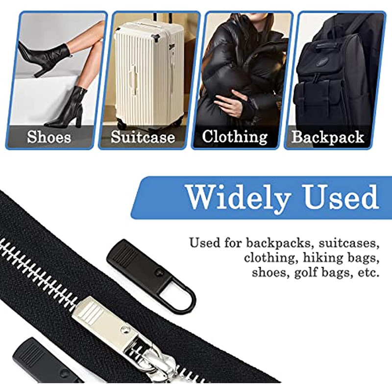 5/10pz cerniera in metallo tiro sostituzione cerniera staccabile cursore cerniera lampo testa tiro scheda kit di riparazione per accessori per vestiti da cucito artigianali