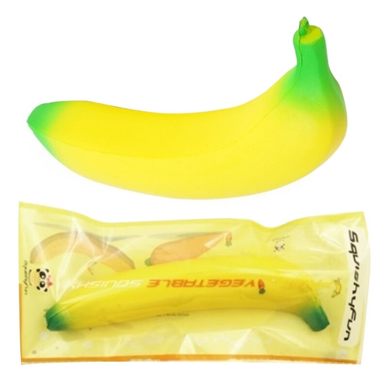 Sakte stigende skvis banan jumbo krem duftende reliever stress barn leketøy