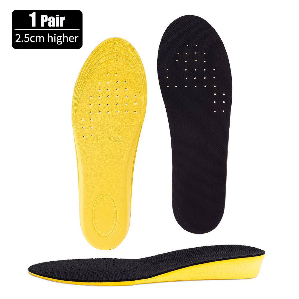 Orthopedische Hoogte Verhoging Inlegzolen Voor Vrouwen Mannen Onzichtbaar 1.5-3.5Cm Traagschuim Schoenen Pad Ademende Voetverzorging Binnenzool Comfort: Ivoor / 0
