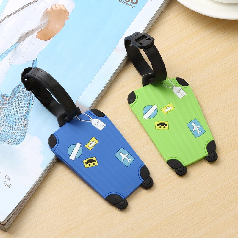 1pc Suitcase Cartoon Luggage Tags ID Tag Address Holder Identifier Label travel Accessories