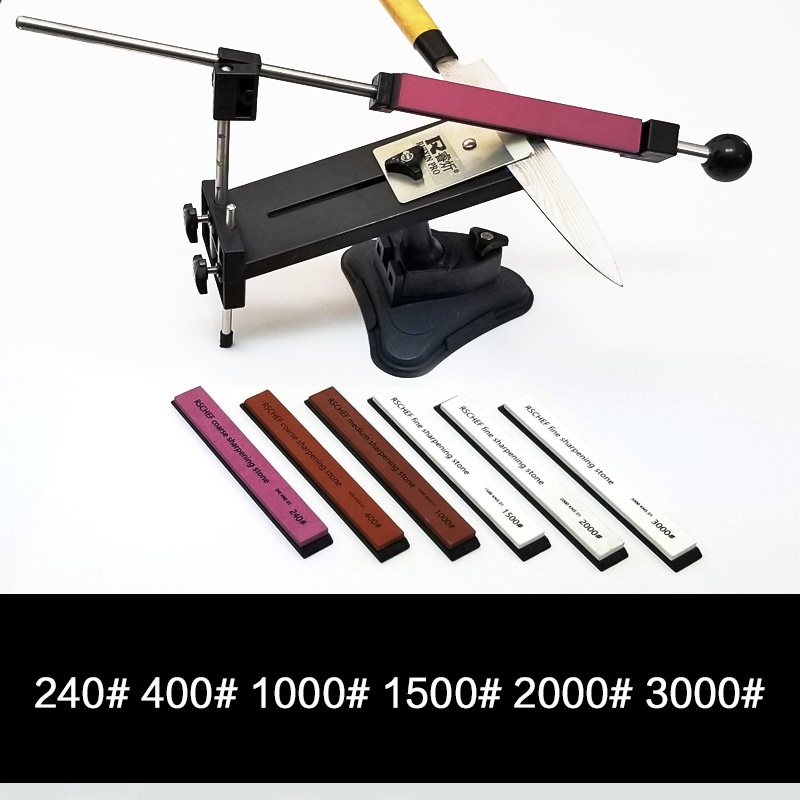 RUIXIN PRO 400 800 1200 knife sharpening system knife sharpener sharpening stones grinding coarse and fine: fixed and 6 stones-D