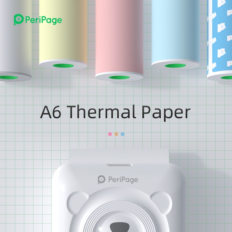 Peripage 56X30Mm Thermisch Papier Label Papier Sticker Papier Voor Thermische Pocket Mini Printer A6 A8
