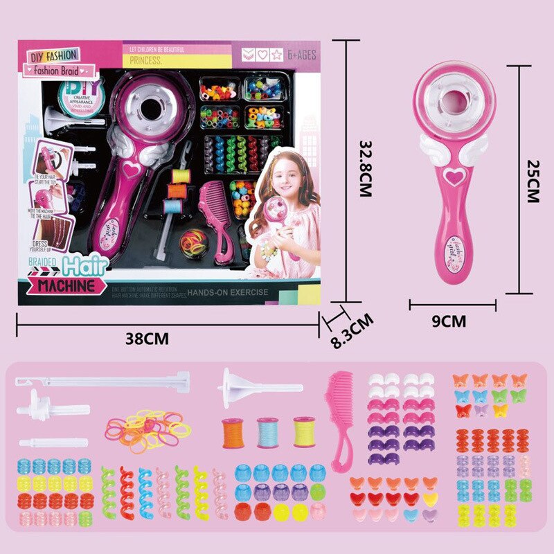 DIY Electric Automatic Hair Braider Hair Braiding Hairstyle Tool Twist Braider Machine Hair Braid Weaving Toys For Girls: Hair Braid MachineB