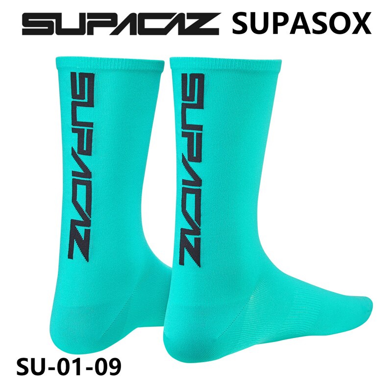 SUPACAZ-SUPASOX skarpety oddychające Outdoor Sport kolarstwo skarpety do jazdy bieganie wspinaczka Camping skarpetki koszykarskie: green